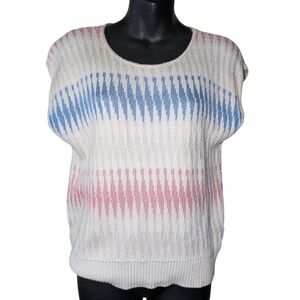 Vintage 80s Short Sleeve Sweater M